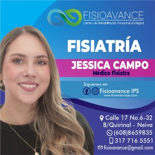 En Fisioavance IPS contamos con servicio de Fisiatría (Medicina Física y Rehabilitación) Dra Jessica Paola
Campo Álvarez.
Fisiatria o medicina física y rehabilitación es una especialidad médica que busca restaurar la función y mejorar la calidad de vida de las personas que han experimentado una pérdida de función debido a diversas condiciones médicas o lesiones, a través de un enfoque integral y multidisciplinario de evaluación, tratamiento y rehabilitación.
Agenda tu cita 📲 3012416898 o por WhatsApp en el siguiente link: https://is.gd/HESoWt
#fisioavance #fisiatria #fisioterapianeiva #fisiatra #liberacionmiofascial #lesionesdeportivasyrehabilitación #neiva #terapiafisica #neivahuila #sindrometunelcarpiano #huila #epitrocleitis #epicondilitis #medicinafisicayrehabilitacion