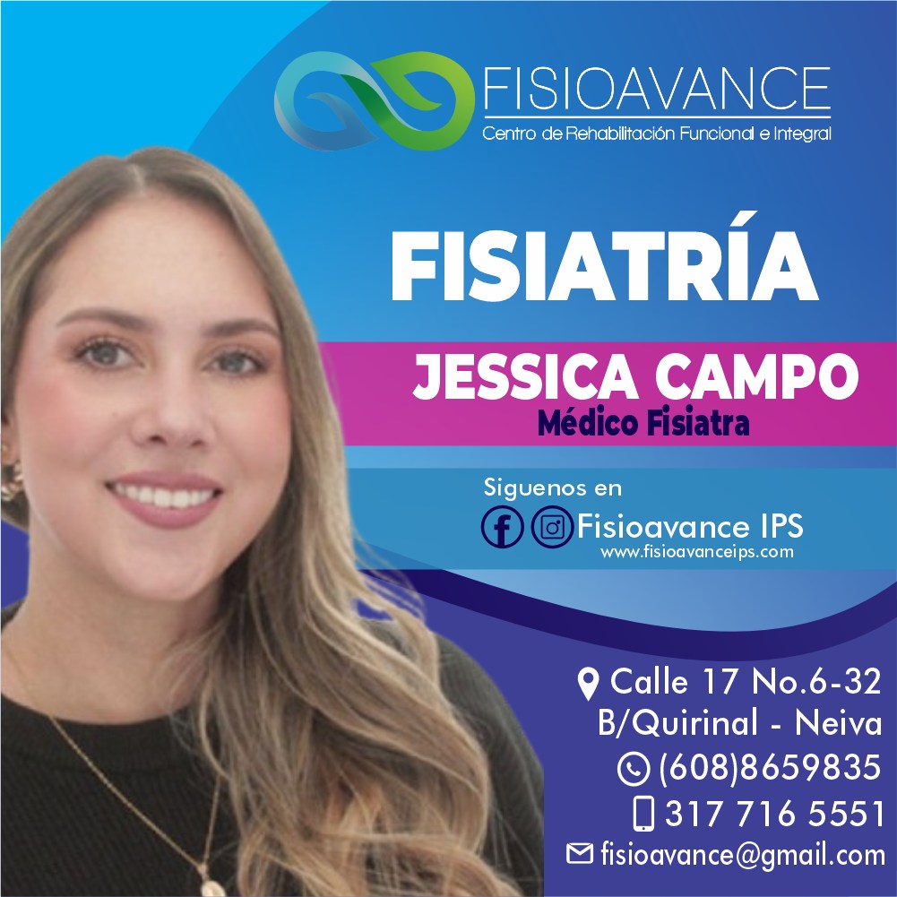En Fisioavance IPS contamos con servicio de Fisiatría (Medicina Física y Rehabilitación) Dra Jessica Paola
Campo Álvarez.
Fisiatria o medicina física y rehabilitación es una especialidad médica que busca restaurar la función y mejorar la calidad de vida de las personas que han experimentado una pérdida de función debido a diversas condiciones médicas o lesiones, a través de un enfoque integral y multidisciplinario de evaluación, tratamiento y rehabilitación.
Agenda tu cita 📲 3012416898 o por WhatsApp en el siguiente link: https://is.gd/HESoWt
#fisioavance #fisiatria #fisioterapianeiva #fisiatra #liberacionmiofascial #lesionesdeportivasyrehabilitación #neiva #terapiafisica #neivahuila #sindrometunelcarpiano #huila #epitrocleitis #epicondilitis #medicinafisicayrehabilitacion